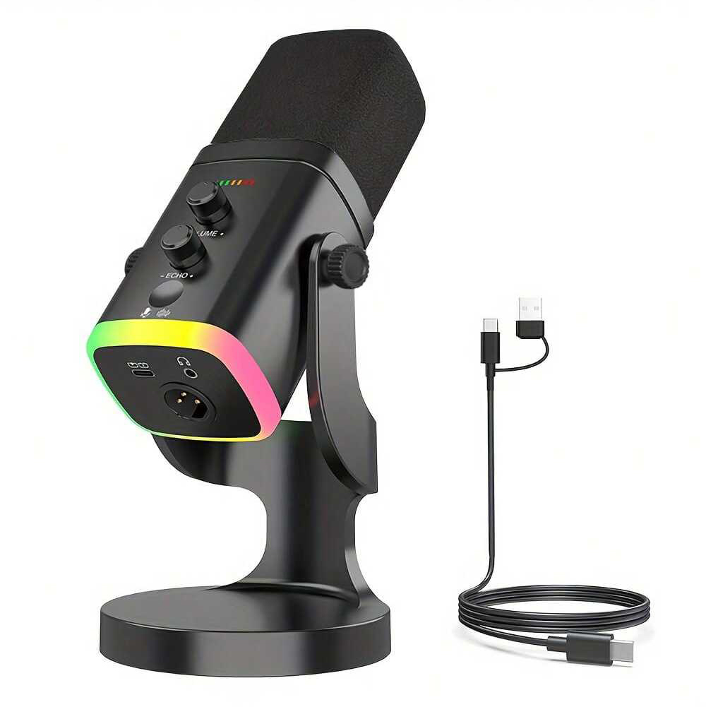 Pc Gaming Youtube - Microfono dinamico XLR/USB per streaming e