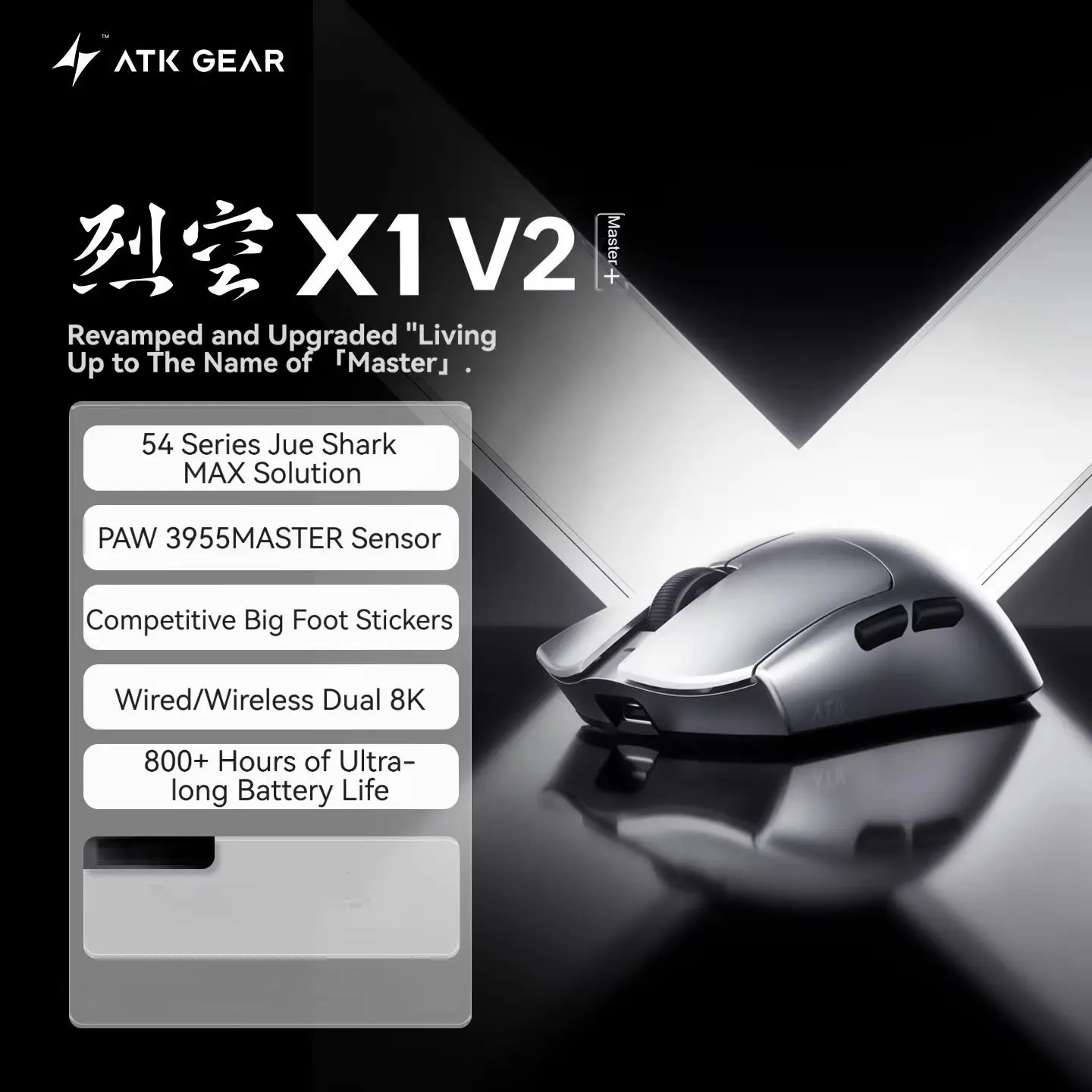 Wireless Gaming Mouse - Mouse Wireless ATK Blazing Sky X1