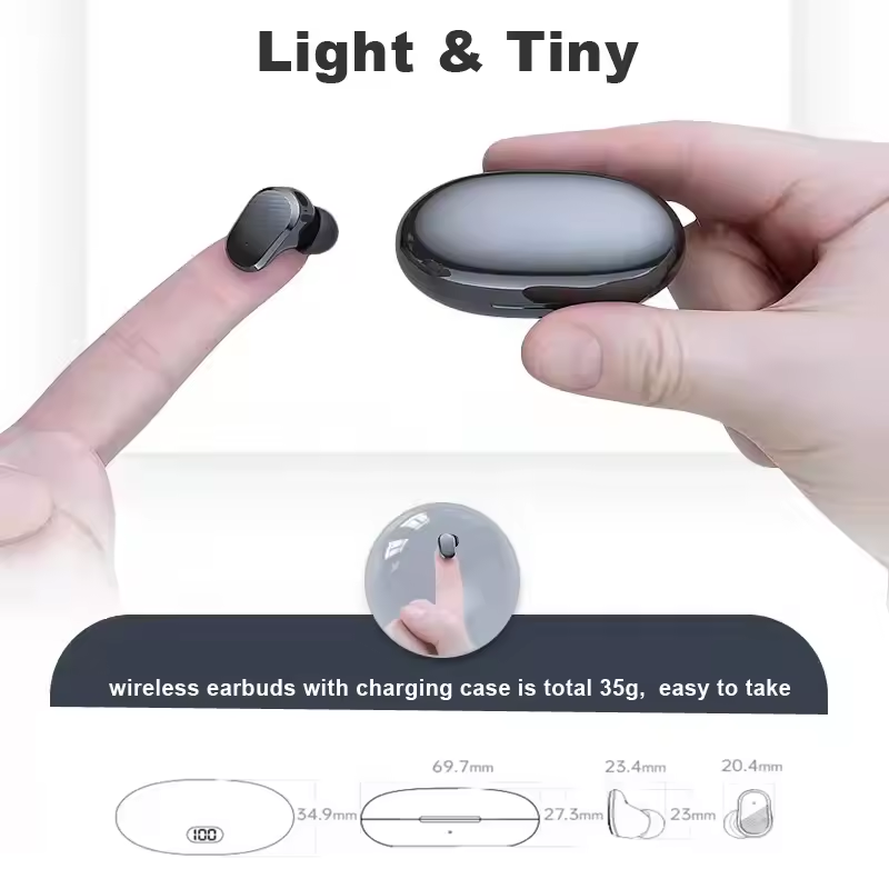 Pc Gaming Apple - Auricolari in-ear TWS Bluetooth 5.2, peso