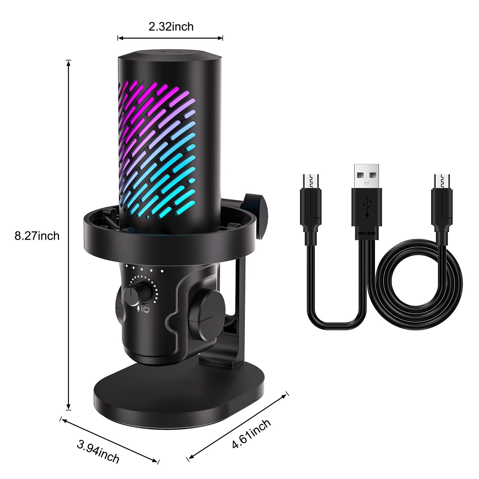 Microfono USB RGB Tenlamp CG1  - Pc Gaming Youtube recensione e prezzo