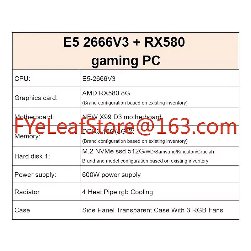 PC Gaming Desktop E5 2666V3 RX - Pc Gaming Prebuilt recensione e prezzo