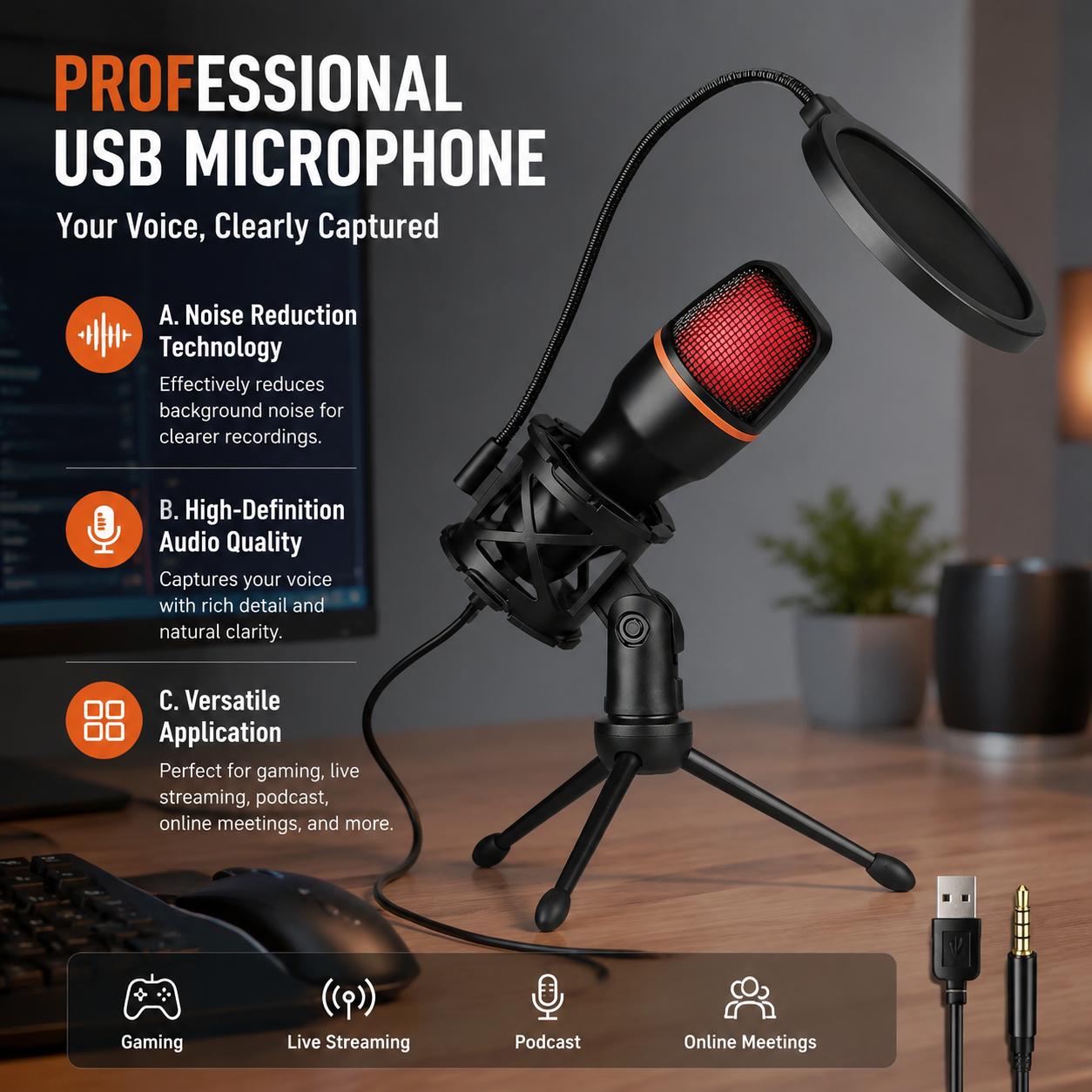 Kit Microfono a Condensatore C - Pc Gaming Youtube recensione e prezzo
